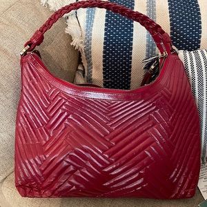 VALENTINE’s SALE ❤️  Cole Hahn raspberry patent chevron hobo!